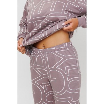 Костюм  женский       из футера    кофта с брюками   бежевый