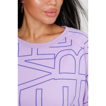 Костюм  женский       из футера    кофта с брюками   фиолетовый