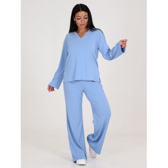 Костюм  женский       Лапша    кофта с брюками   голубой