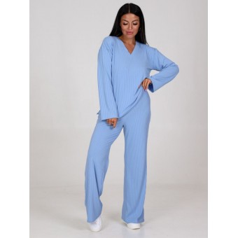 Костюм  женский       Лапша    кофта с брюками   голубой