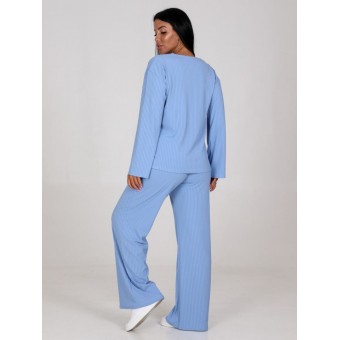 Костюм  женский       Лапша    кофта с брюками   голубой