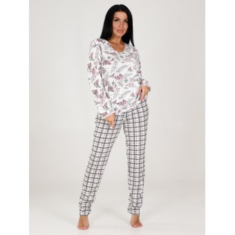 Пижама  женская       из кулирки    кофта с брюками        