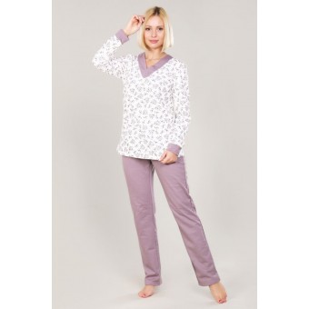 Пижама  женская       из футера    кофта с брюками   в ассортименте