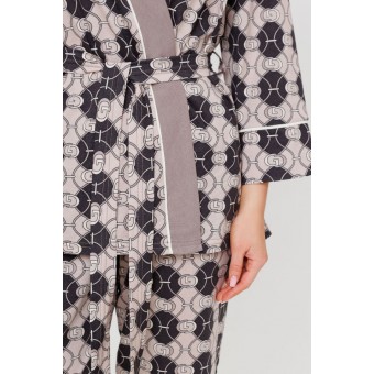 Костюм  женский       из кулирки    кофта с брюками   бежевый