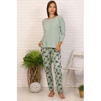 Комплект  женский       из кулирки    кофта с брюками        