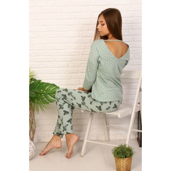Комплект  женский       из кулирки    кофта с брюками        