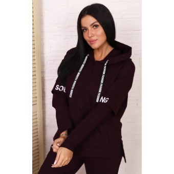 Костюм  женский       из футера    кофта с брюками   фиолетовый