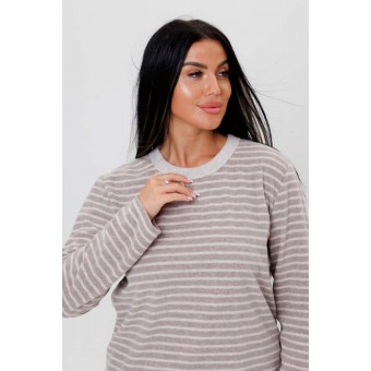 Костюм  женский       махра    кофта с брюками   бежевый