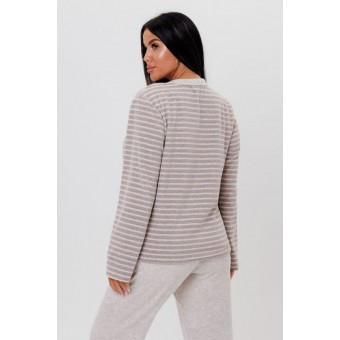 Костюм  женский       махра    кофта с брюками   бежевый