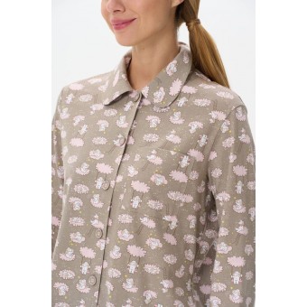 Пижама  женская       трикотажная   на пуговицах кофта с брюками   розовая     