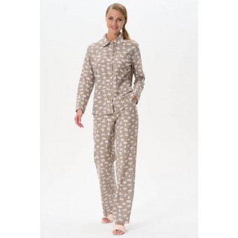 Пижама  женская       трикотажная   на пуговицах кофта с брюками   розовая     