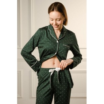 Пижама  женская       модал   на пуговицах рубашка с брюками        