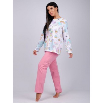 Пижама  женская       из футера    кофта с брюками