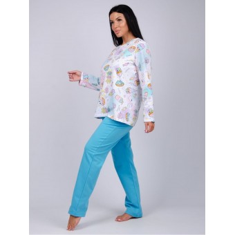 Пижама  женская       из футера    кофта с брюками
