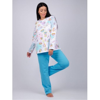 Пижама  женская       из футера    кофта с брюками