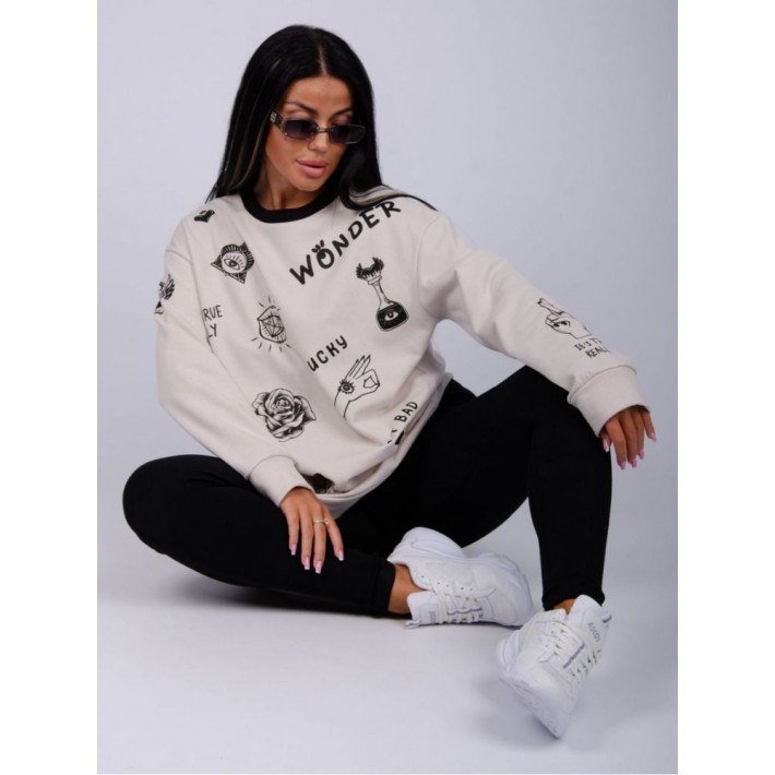 Костюм женский из футера кофта с брюками