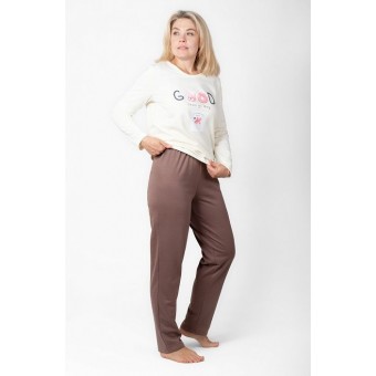 Пижама  женская       из футера    кофта с брюками   зеленая