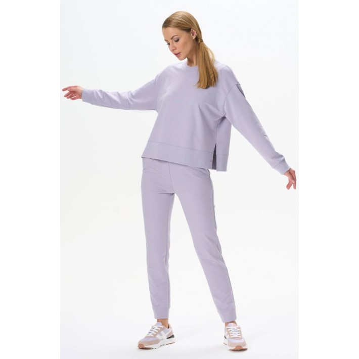 Костюм женский из футера кофта с брюками Сиреневый