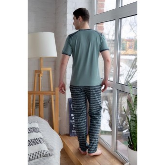 Костюм  мужской       из кулирки    футболка с брюками