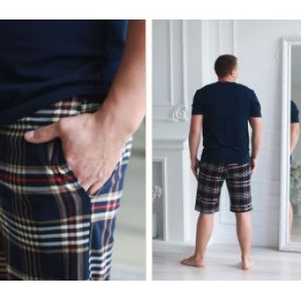 Комплект  мужской       из кулирки    футболка с шортами