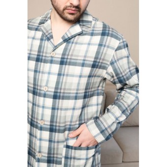 Пижама  мужская       трикотажная   на пуговицах рубашка с брюками