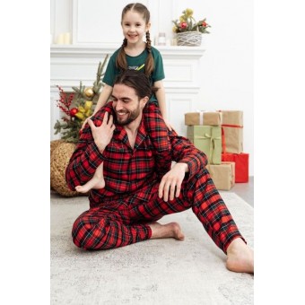 Пижама  мужская       трикотажная   на пуговицах рубашка с брюками