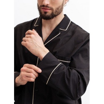 Пижама  мужская       из вискозы   на пуговицах рубашка с брюками