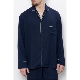 Пижама  мужская       из вискозы   на пуговицах рубашка с брюками