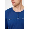 Костюм мужской из кулирки кофта с брюками синий Клетка Kuzina