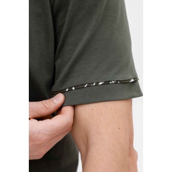 Костюм  мужской       из кулирки    футболка с шортами   зеленый  Надписи Kuzina