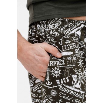 Костюм  мужской       из кулирки    футболка с шортами   зеленый  Надписи Kuzina