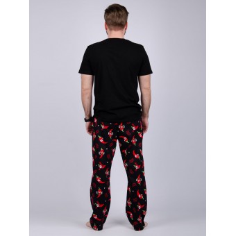 Костюм  мужской       из кулирки    футболка с брюками   Черный, Бордовый     