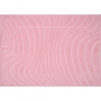 Коврик     для ног 50х70   махровый  650 г/м2     розовый   Донецкая мануфактура Pearl wave