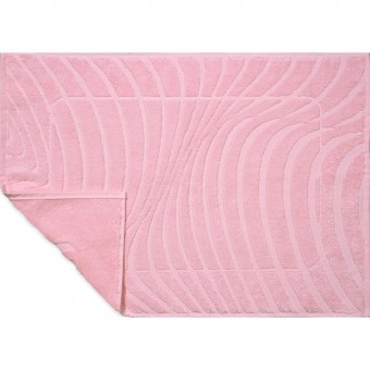 Коврик     для ног 50х70   махровый  650 г/м2     розовый   Донецкая мануфактура Pearl wave