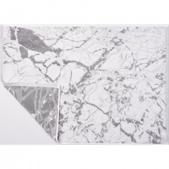 Коврик     для ног 50х70   махровый  750 г/м2     Белый, Серый   Донецкая мануфактура Eclisse