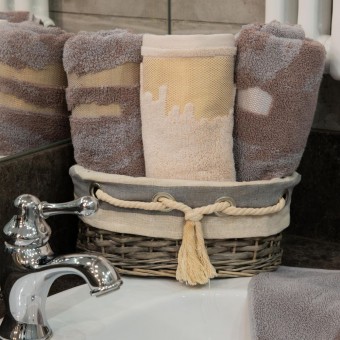 Полотенце     для бани 100х150   махровое  500 г/м2     коричневое   Донецкая мануфактура