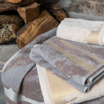 Полотенце     для бани 70х140   махровое  500 г/м2     Коричневый, Серый   Донецкая мануфактура Lingotto