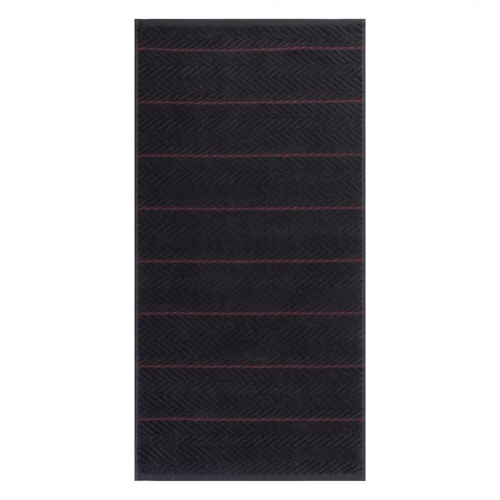 Полотенце 100х150 махровое 550 г/м2 черное Донецкая мануфактура Tweed