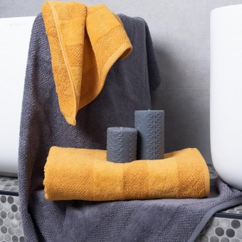 Полотенце     для бани 70х130   махровое  460 г/м2     желтое   Донецкая мануфактура Heat 