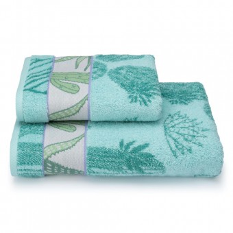 Полотенце     для лица 50х90   махровое  460 г/м2     зеленое   Донецкая мануфактура Cactus