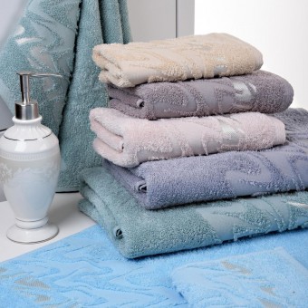 Полотенце     для рук 40х60   махровое  415 г/м2     голубое  однотонное Донецкая мануфактура Brilliance