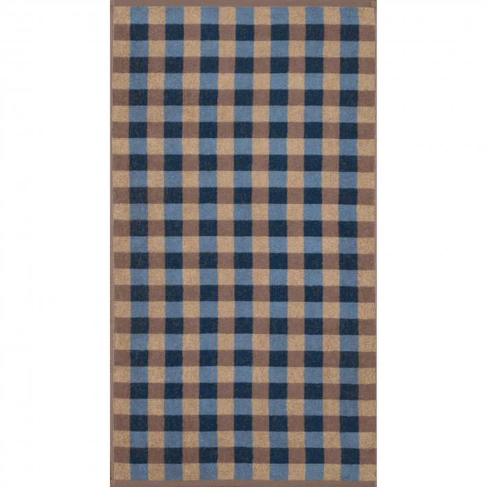 Полотенце для бани 70х130 махровое 360 г/м2 Бежевый, Синий Донецкая мануфактура Holmes New