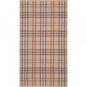 Полотенце     для лица 50х90   махровое  350 г/м2     Бежевый, Красный   Донецкая мануфактура Barbara New