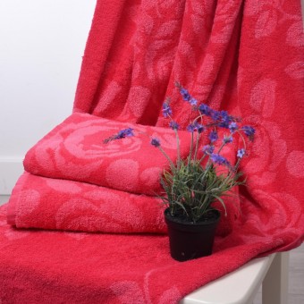 Полотенце     для бани 70х130   махровое  360 г/м2     розовое   Донецкая мануфактура