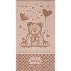 Полотенце детское для лица 50х90 махровое 460 г/м2 Бежевый, Коричневый Teddy