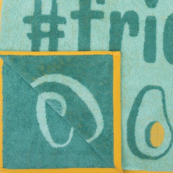 Полотенце  детское   для бани 70х130   махровое  460 г/м2     Желтый, Бежевый   Донецкая мануфактура Friends