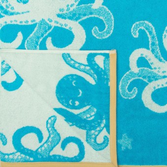 Полотенце  детское   для лица 50х70   махровое  460 г/м2     голубое   Донецкая мануфактура Small feet