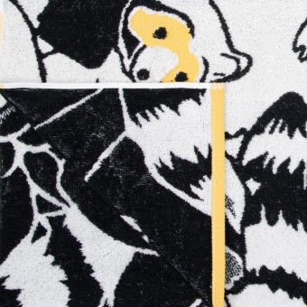 Полотенце  детское   для лица 50х90   махровое  460 г/м2     Белый, Черный   Донецкая мануфактура Raccoons