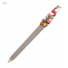 РЦ 453-432 Пилка для ногтей металлическая Цветочный принт, цвет ручки микс, 14см