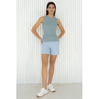 Шорты  женские       из кулирки       голубые